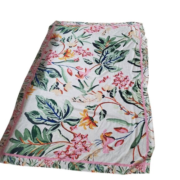 H&M Floral Blanket Scarf Wrap Rectangle 69 x 47 - Picture 1 of 13